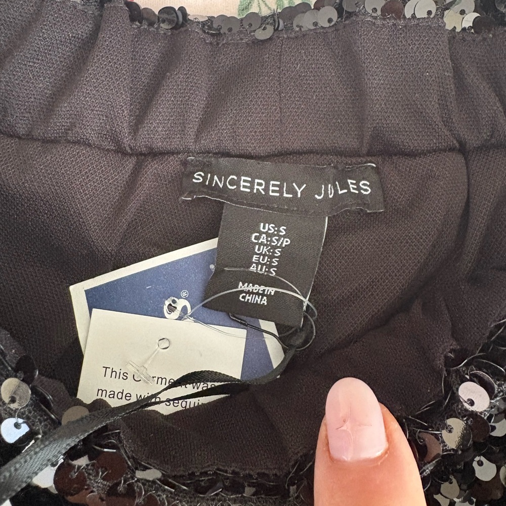 Sincerely Jules Black Sequin Shorts